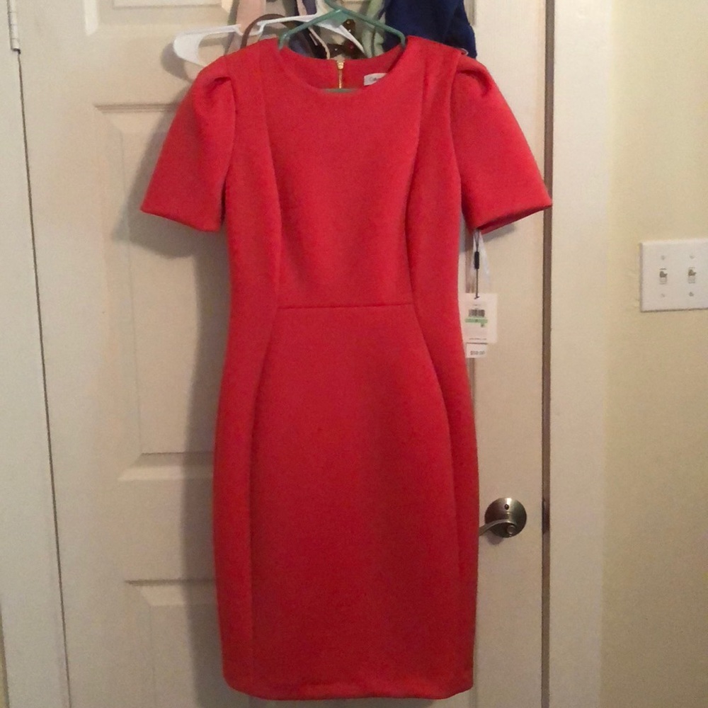 Calvin Klein salmon colored dress